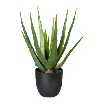 Suculenta artificial Aloe Vera KRONFA en maceta decorativa, verde, 45 cm