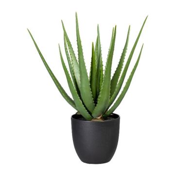 Suculenta artificial Aloe Vera KRONFA en maceta decorativa, verde, 55 cm