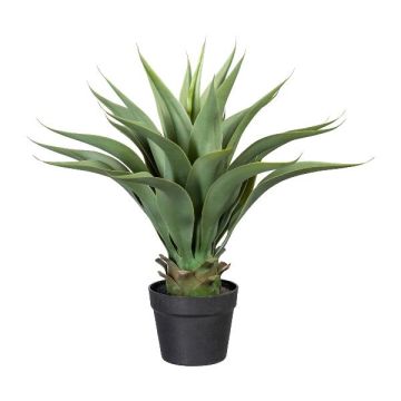 Planta suculenta artificial Agave americana GLURM en maceta decorativa, verde-gris, 55 cm