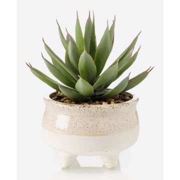Suculenta artificial dracaena NORSHU en maceta decorativa, verde-rojo, 20 cm