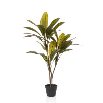 Planta artificial Cordyline MEIKE, troncos artificiales, maceta decorativa, verde, 105 cm