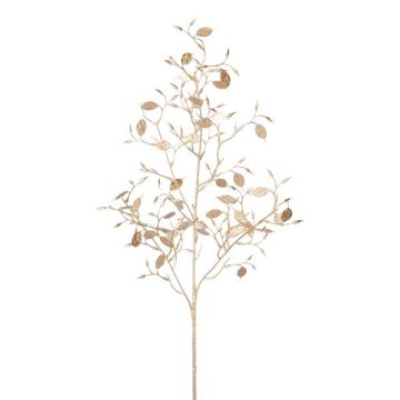 Rama artificial de hoja de plata FRULTE, champán, 75 cm