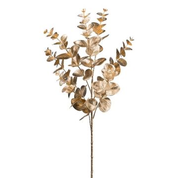 Rama artificial de eucalipto SLOFER, dorado metalizado, 65 cm