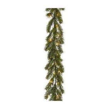 Guirnalda artificial de abeto WATEM, LED, crossdoor, compartimento para pilas, 185 cm