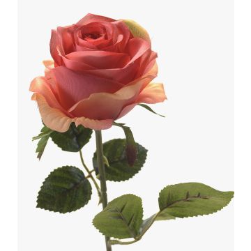 Rosa sintética SIMONY, salmón-rosa, 45cm, Ø8cm