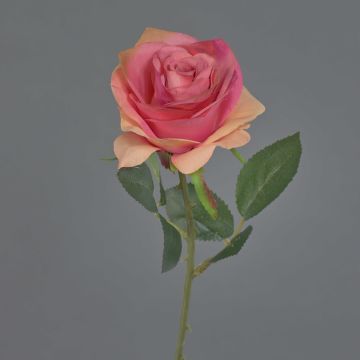 Rosa sintética SIMONY, salmón-rosa, 45cm, Ø8cm