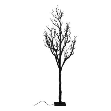 Tronco artificial sin hojas GLOVIR sobre placa, LED, con ramas, negro, 105 cm
