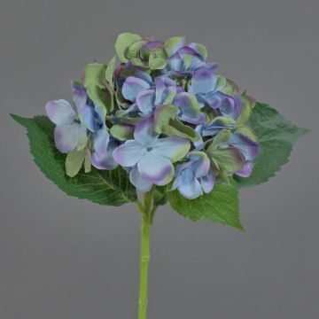 Hortensia flor de simulación GABRIELLA, azul-verde, 50cm, Ø18cm