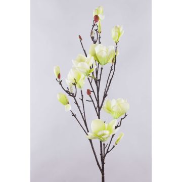 Rama de magnolia textil YONA, crema-verde, 130cm, Ø5-15cm