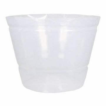 Recipiente interior KIPA para cestas para plantas, plástico, impermeable, transparente, 15 cm, Ø 25 cm