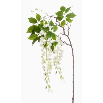 Rama artificial de wisteria NISSRINE con flores, blanca, 145cm