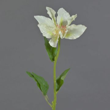 Flor artificial de clematis JINJIN, crema, 50cm