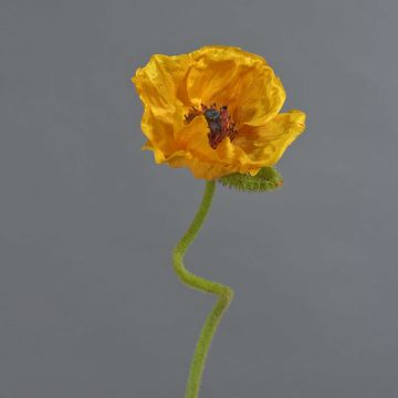 Amapola artificial ANKANG, naranja-amarillo, 70 cm