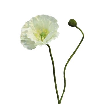 Amapola artificial YILAN, blanco, 60cm