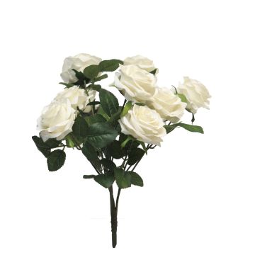 Rosal artificial KAILIN en varilla de ajuste, crema, 40cm