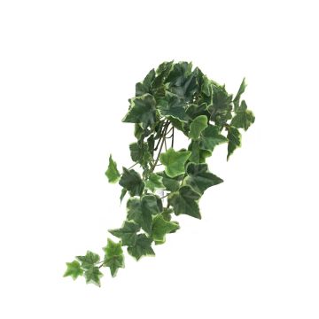 Hiedra artificial para colgar LANSHUO en varilla de ajuste, verde-blanco, 45cm
