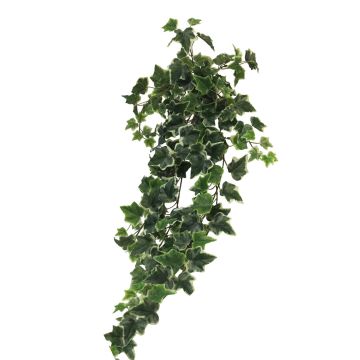 Hiedra artificial para colgar LANSHUO en varilla de ajuste, verde-blanco, 85cm