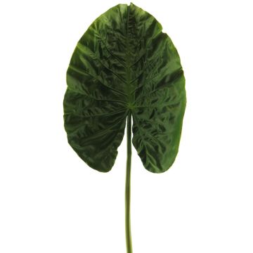 Hoja artificial de Alocasia Sanderiana HAOYUE, verde, 75cm