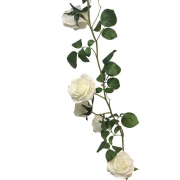 Guirnalda de rosas artificiales KAILIN, crema, 145cm