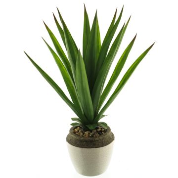 Aloe Vera artificial SHURUI en maceta de cerámica, verde, 45cm