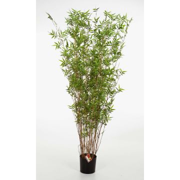 Árbol de bambú artificial DAYA, troncos naturales, verde, 130cm