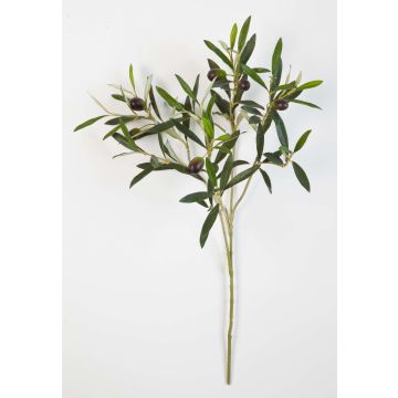 Rama de olivo artificial KONSTANTINOS, con aceitunas, difícilmente inflamable, 50cm
