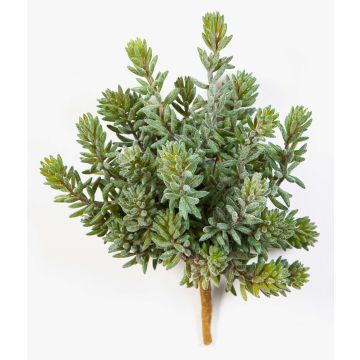 Sedum artificial OLAVI en varilla de ajuste, verde, 20cm