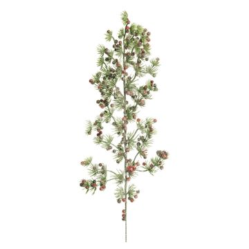Rama decorativa de alerce LIJIAHE, nevada, bayas, verde-rojo, 45cm Rama decorativa de alerce LIJIAHE, nevada, bayas, verde-rojo, 45cm