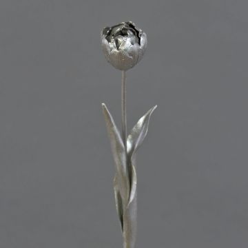 Tulipán artificial LIANNA, plata-champán, 45cm