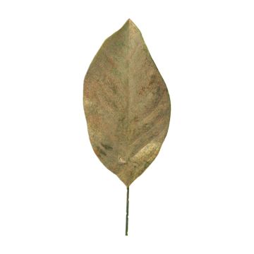Hoja de magnolia artificial SHIJUN, 12 piezas, oro, 30cm