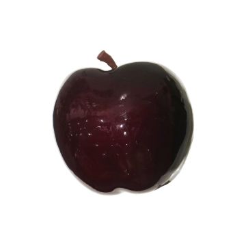 Manzana decorativa LINSHUO, burdeos brillante, 14cm