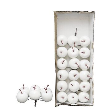 Manzanas artificiales YANWEN, 24 piezas, blanco brillante, Ø3,5cm Manzanas artificiales YANWEN, 24 piezas, blanco brillante, Ø3,5cm