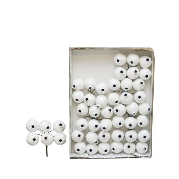 Granadas artificiales MANJIE, 48 piezas, blanco brillante, Ø3,5cm