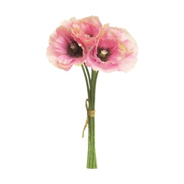 Ramo de amapolas artificiales XIONG, rosa-crema, 30cm