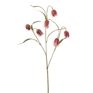 Flor textil de fritillaria TIMANO, rojo-rosa, 60cm
