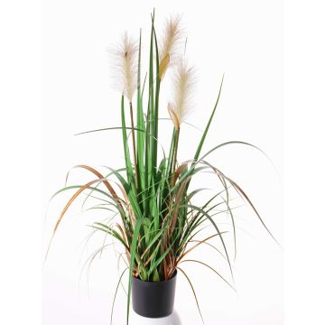 Carrizo artificial EYOTA con panículas, verde-marrón, 80cm Carrizo artificial EYOTA con panículas, verde-marrón, 80cm