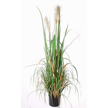 Carrizo artificial EYOTA con panículas, verde-marrón, 120cm Carrizo artificial EYOTA con panículas, verde-marrón, 120cm