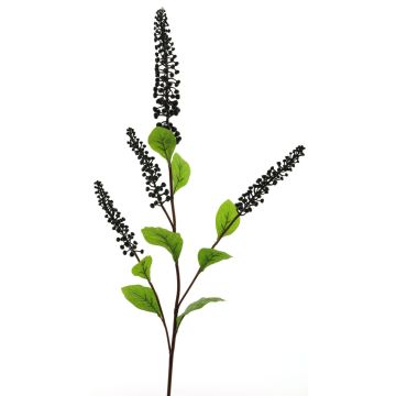 Rama decorativa de Phytolacca SULIYA, bayas, negro-morado, 95cm