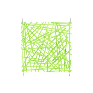 Separador de ambientes con elementos colgantes LUCIE, rayas, verde, juego de 4, 30 cm