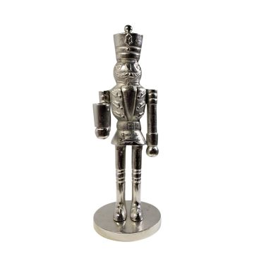 Figura decorativa de cascanueces RUNAR, plateada, 12,5 x 15 x 41 cm Figura decorativa de cascanueces RUNAR, plateada, 12,5 x 15 x 41 cm