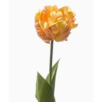 Flor artificial de tulipán LIOMARA, amarillo-melocotón, 65 cm