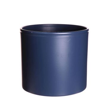 Macetero ALCHIBA de cerámica, azul índigo mate, 25,7cm, Ø27,8cm