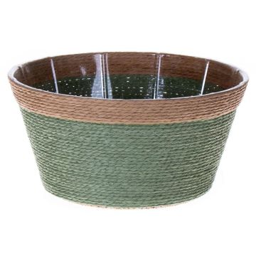 Cesta para flores NERIONKO, verde-beige, 10cm, Ø19cm