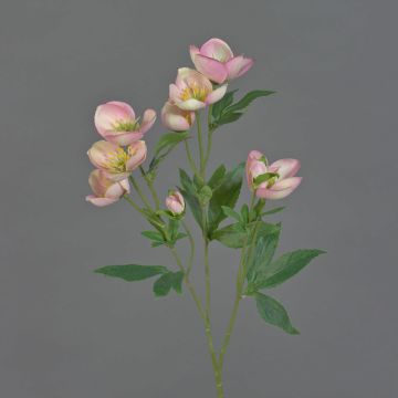 Rama artificial de rosa de Navidad ANYALA, rosa y blanco, 50 cm