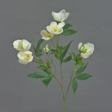 Rama artificial de rosa de Navidad ANYALA, blanco crema, 50 cm