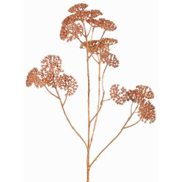 Rama decorativa de milenrama ORTEGA, cobre, 75cm, Ø7-13cm