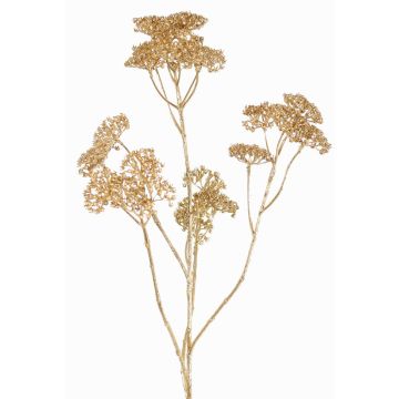 Rama decorativa de milenrama ORTEGA, dorada, 75cm, Ø7-13cm