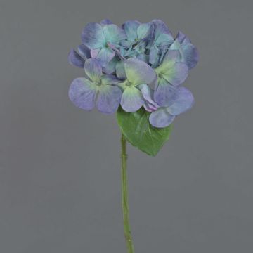 Hortensias artificiales CHIDORI, lila-azul-verde, 30 cm, Ø 13 cm