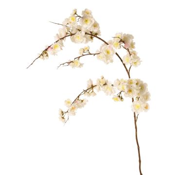Rama decorativa de cerezo japonés ZORYA con flores, rosa crema, 125 cm