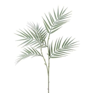 Rama decorativa palmera de frutos dorados MELTOR, helada, blanca y verde, 80 cm